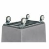 R&B Wire Products Poly Cube Truck, Gray, Polyethylene, Steel, 32 in L, 21.75 in W, 26.75 in H 4606G